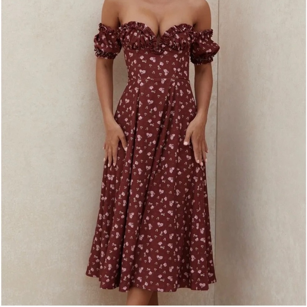 House of CB “Lauren” red floral